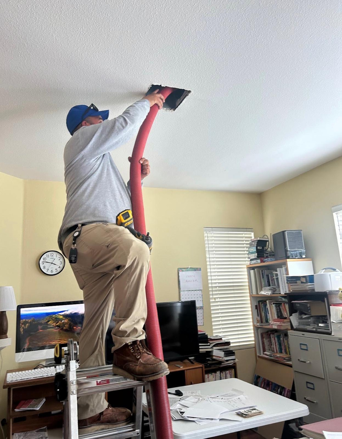 Duct cleaning work