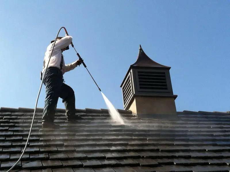 Roof pressure washing